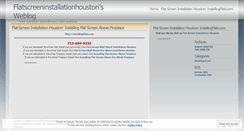 Desktop Screenshot of flatscreeninstallationhouston.wordpress.com