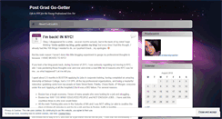 Desktop Screenshot of postgradgogetter.wordpress.com