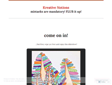 Tablet Screenshot of kreativenotions.wordpress.com