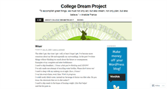 Desktop Screenshot of collegedreamproject.wordpress.com