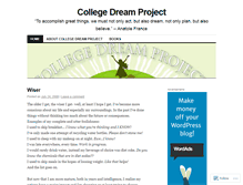 Tablet Screenshot of collegedreamproject.wordpress.com