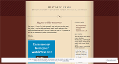 Desktop Screenshot of historicnews.wordpress.com