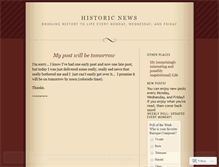 Tablet Screenshot of historicnews.wordpress.com