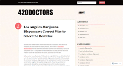 Desktop Screenshot of 420doctors.wordpress.com