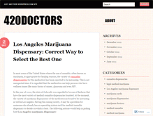 Tablet Screenshot of 420doctors.wordpress.com