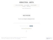 Tablet Screenshot of obscuraarts.wordpress.com