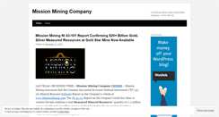 Desktop Screenshot of missionmining.wordpress.com