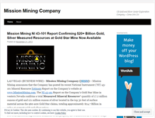 Tablet Screenshot of missionmining.wordpress.com