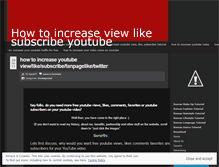 Tablet Screenshot of howtoincreaseyoutube.wordpress.com