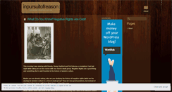 Desktop Screenshot of inpursuitofreason.wordpress.com