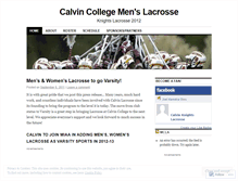 Tablet Screenshot of calvinlacrosse.wordpress.com