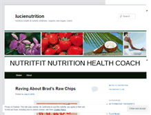 Tablet Screenshot of lucienutrition.wordpress.com