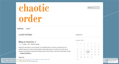 Desktop Screenshot of orderchaotic.wordpress.com