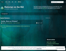 Tablet Screenshot of historianonthehill.wordpress.com