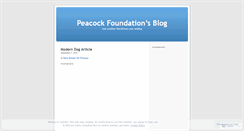 Desktop Screenshot of peacockfoundation.wordpress.com