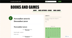 Desktop Screenshot of booksandgames.wordpress.com