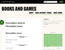 Tablet Screenshot of booksandgames.wordpress.com