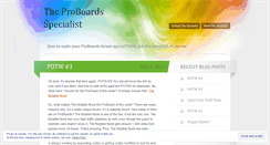 Desktop Screenshot of proboardsspecialist.wordpress.com