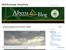 Tablet Screenshot of hongkongexchange2010ualberta.wordpress.com