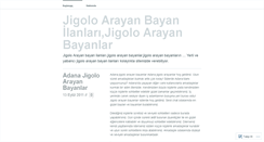 Desktop Screenshot of jigoloarayanbayanilanlari.wordpress.com