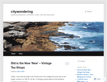 Tablet Screenshot of citywondering.wordpress.com