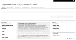 Desktop Screenshot of ajatuksiaergonomiasta.wordpress.com