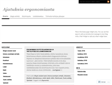 Tablet Screenshot of ajatuksiaergonomiasta.wordpress.com