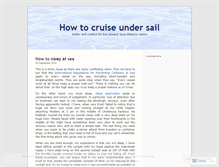 Tablet Screenshot of howtocruise.wordpress.com