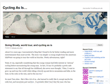 Tablet Screenshot of cyclingasis.wordpress.com