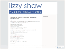 Tablet Screenshot of lizzyshawpr.wordpress.com