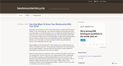 Desktop Screenshot of bestmountainbicycle.wordpress.com