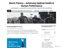 Tablet Screenshot of burchfitness.wordpress.com