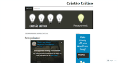 Desktop Screenshot of cristaocritico.wordpress.com