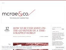 Tablet Screenshot of mcraeandcompany.wordpress.com