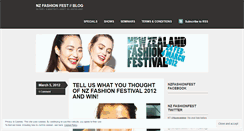 Desktop Screenshot of nzfashionfestival.wordpress.com
