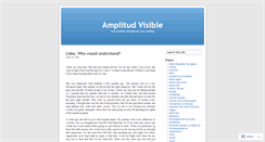 Desktop Screenshot of amplitudvisible.wordpress.com