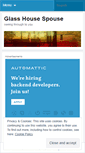 Mobile Screenshot of glasshousespouse.wordpress.com