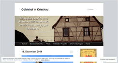 Desktop Screenshot of goehlehof.wordpress.com