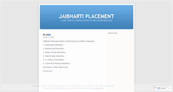 Desktop Screenshot of jaibhartiplacement.wordpress.com