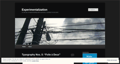 Desktop Screenshot of experimentalization.wordpress.com