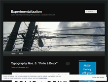 Tablet Screenshot of experimentalization.wordpress.com