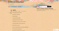 Desktop Screenshot of bottlesandbaubles.wordpress.com