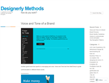 Tablet Screenshot of designerlymethods.wordpress.com
