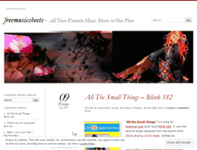 Tablet Screenshot of freemusicsheets.wordpress.com