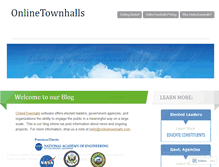 Tablet Screenshot of onlinetownhalls.wordpress.com