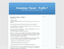 Tablet Screenshot of evolutiontraveltruffa.wordpress.com