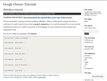 Tablet Screenshot of googleclosuretutorials.wordpress.com