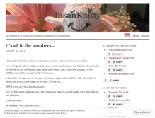 Tablet Screenshot of insanknitty.wordpress.com