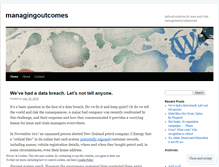Tablet Screenshot of managingoutcomes.wordpress.com