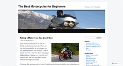 Desktop Screenshot of beginnermotorcycles.wordpress.com